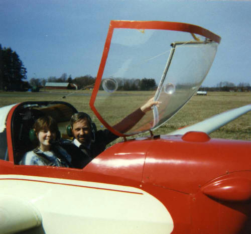 Hans och Carina i Motorfalke p� Hovby